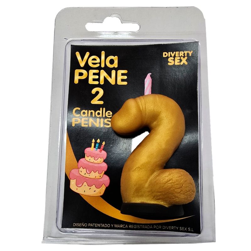 Bougie Pénis Chiffre 0 Or - Diablo Picante