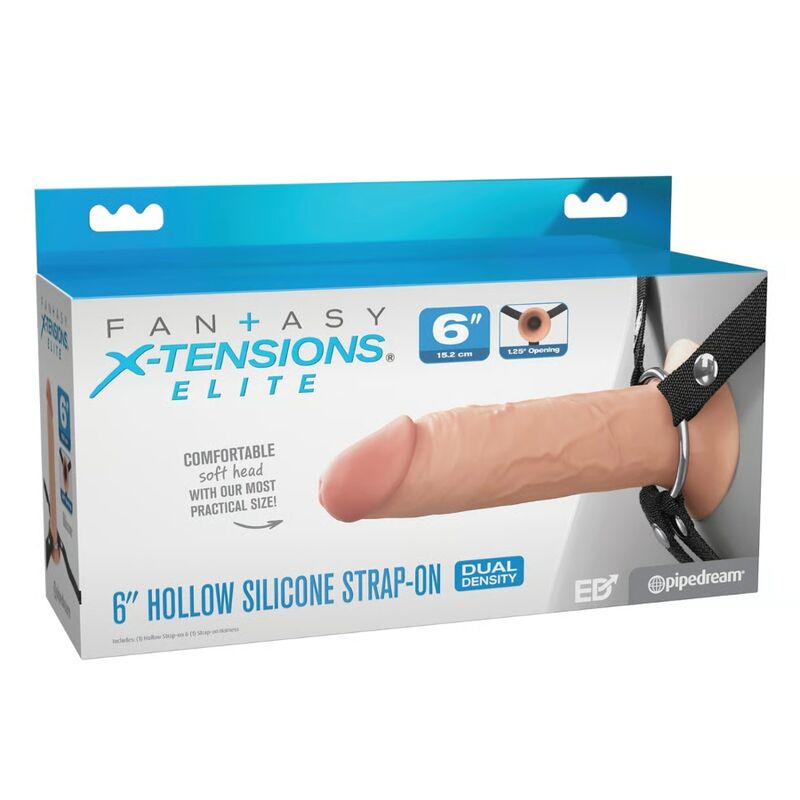 Strap-on Creux Elite 15,2 cm en Silicone - Fantasy X-Tensions