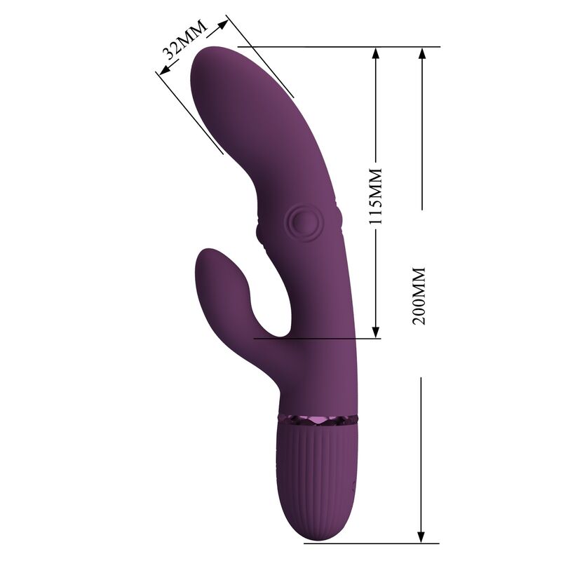 Vibromasseur Lapin Zach Rechargeable 5+5 Fonctions - Pretty Love