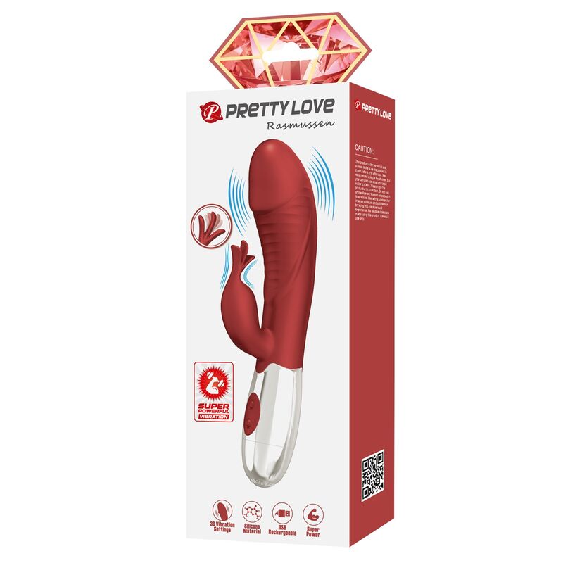 Vibromasseur Lapin Rosewood 30 Fonctions USB - Pretty Love