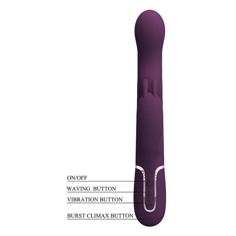 Vibromasseur Lapin Loursen Poussée 7 Modes Rechargeable - Pretty Love