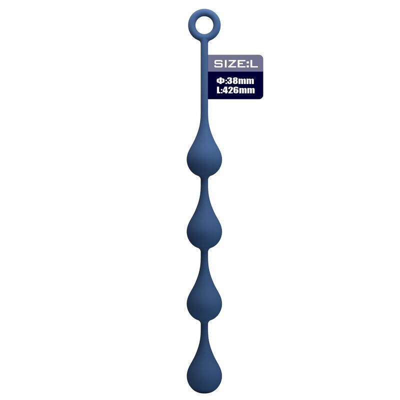 Perles Anales en Silicone Bleues Taille L - MR PLAY