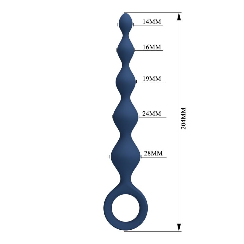 Perles Anales Silicone avec Plug Anal 20,4 cm - MR PLAY