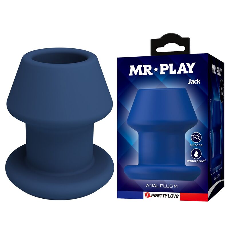 Plug Anal Creux Jack Bleu Taille M - MR PLAY