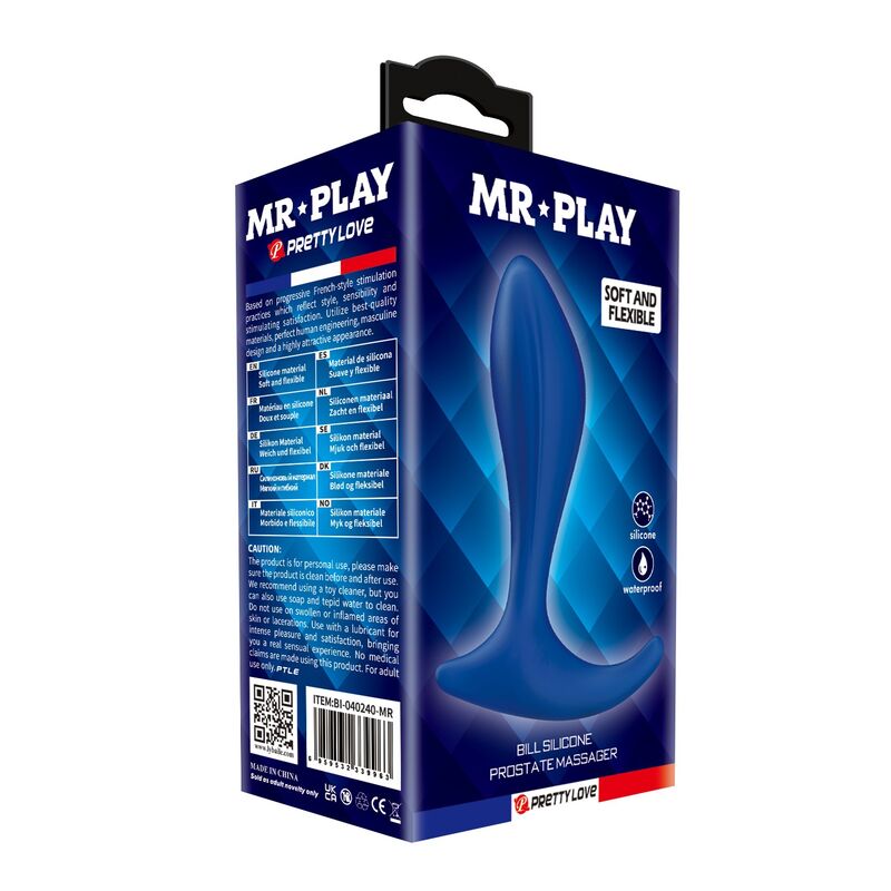 Masseur de Prostate Bleu Ergonomique - MR PLAY