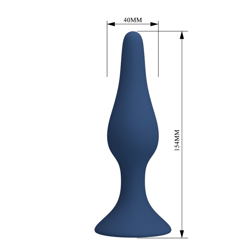 Plug Anal Conique Silicone Bleu XL - MR PLAY