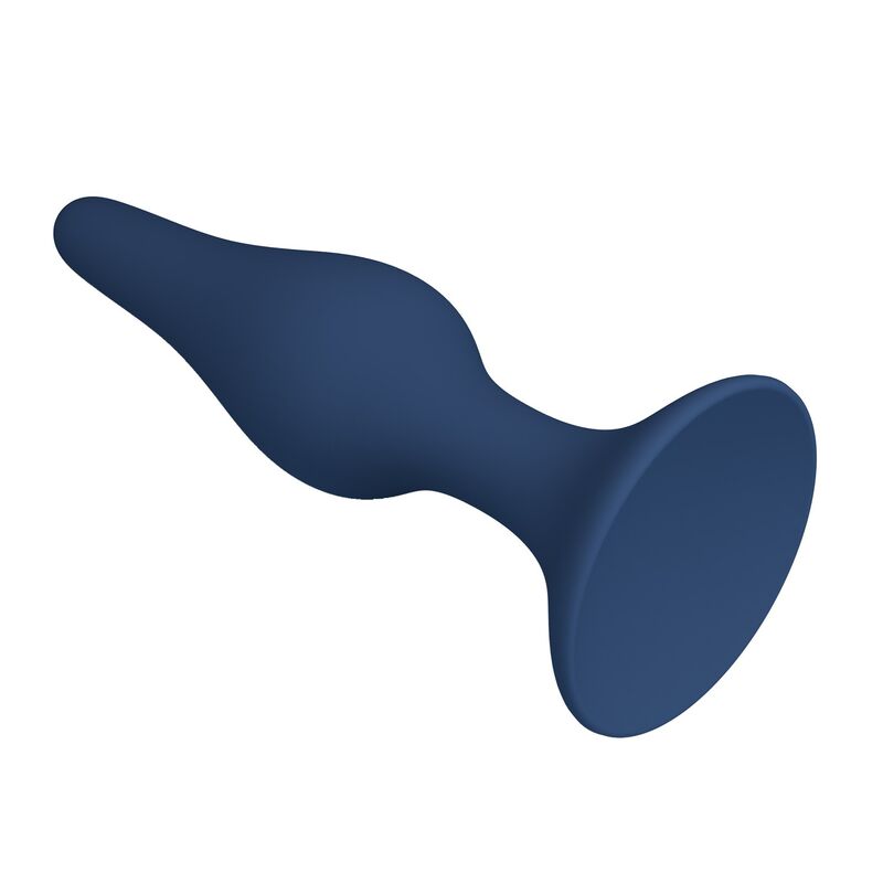 Plug Anal Silicone Slim Bleu Taille L - MR PLAY