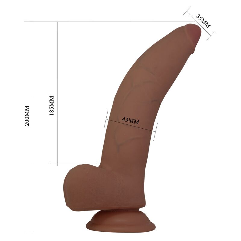 Gode Réaliste Flexible Cuthbert 20 cm TPE - Pretty Love