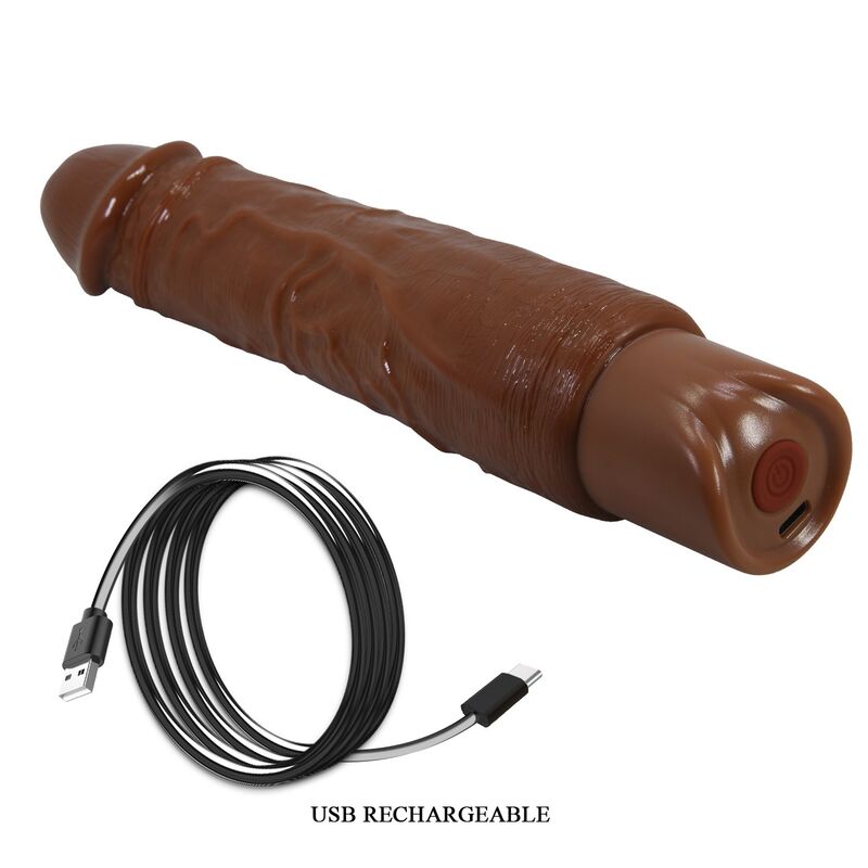 Vibromasseur Réaliste Duke 23,5 cm Marron - Pretty Love