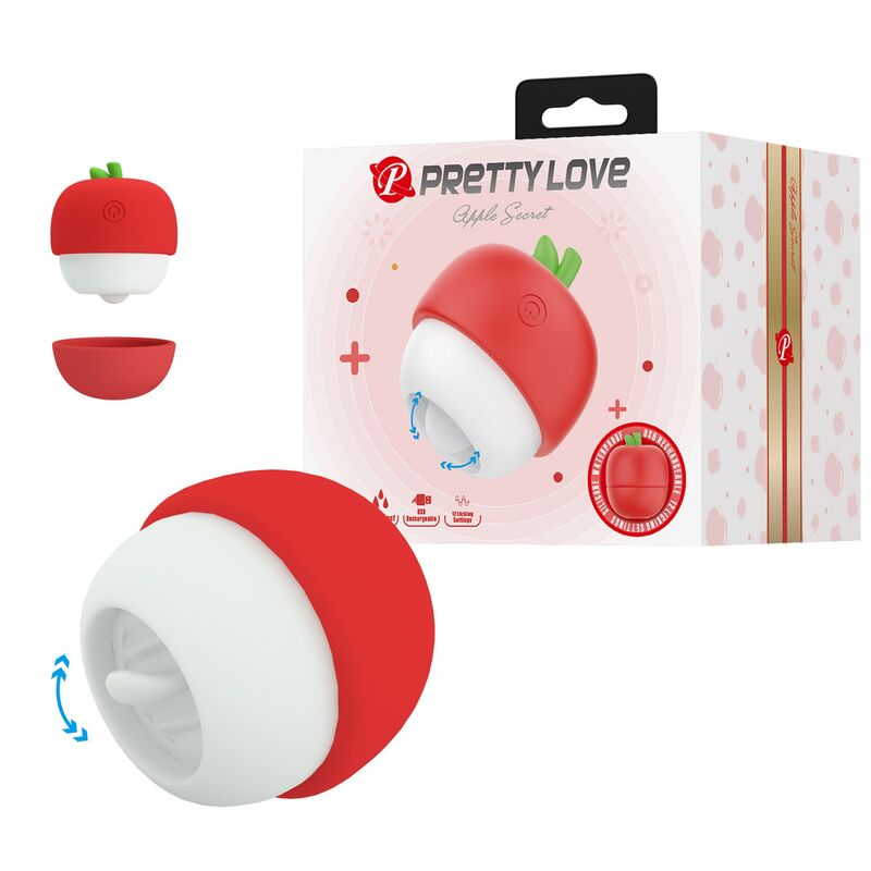 Stimulateur Clitoridien Effet Langue Rouge Rechargeable - Pretty Love