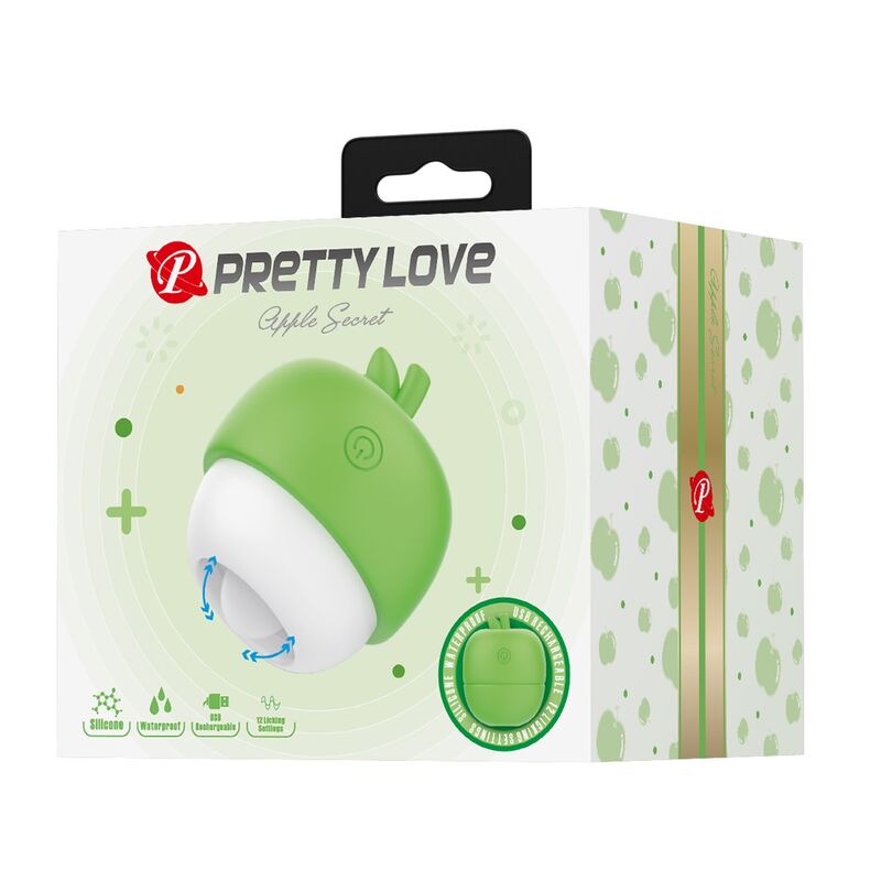 Stimulateur Clitoridien Effet Langue Rechargeable Vert - Pretty Love