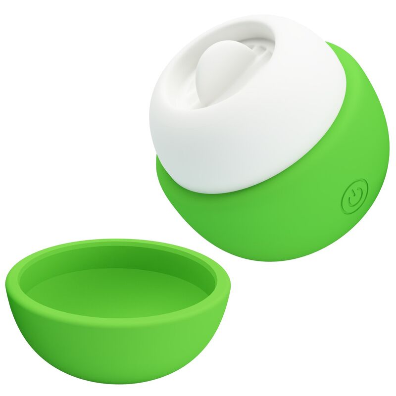 Stimulateur Clitoridien Effet Langue Rechargeable Vert - Pretty Love