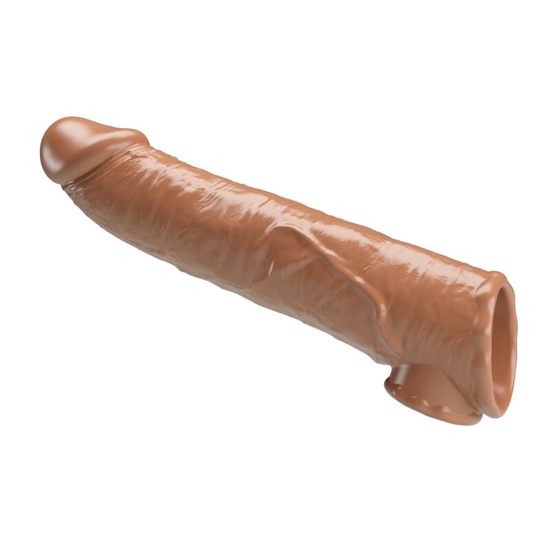 Manchon Extension Pénis Ajustable 26 cm Ø 4 cm Marron - Pretty Love