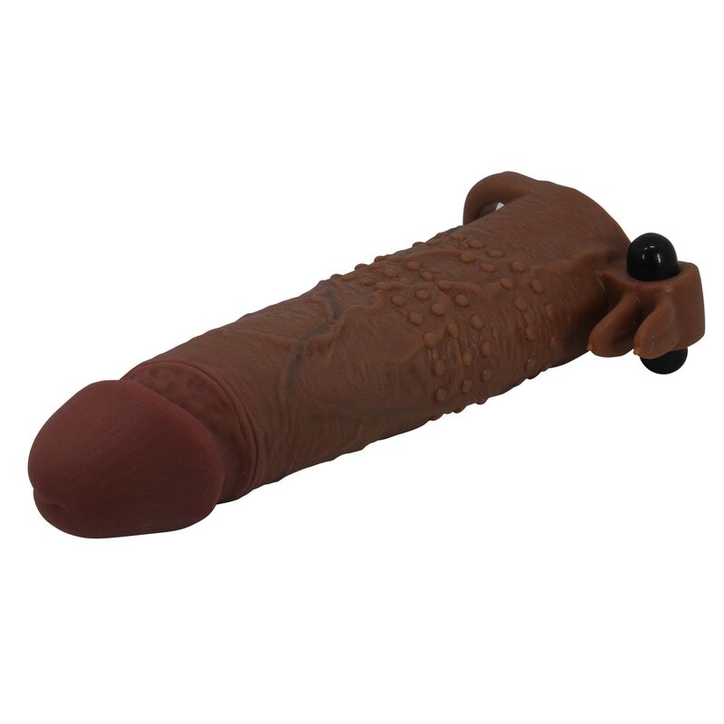 Manchon Vibrant Pénis Quillon 20cm Ø4cm Marron - Pretty Love