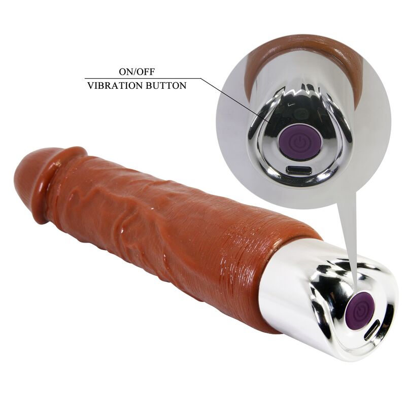 Vibromasseur Réaliste Pro 23,5 cm Marron - Pretty Love
