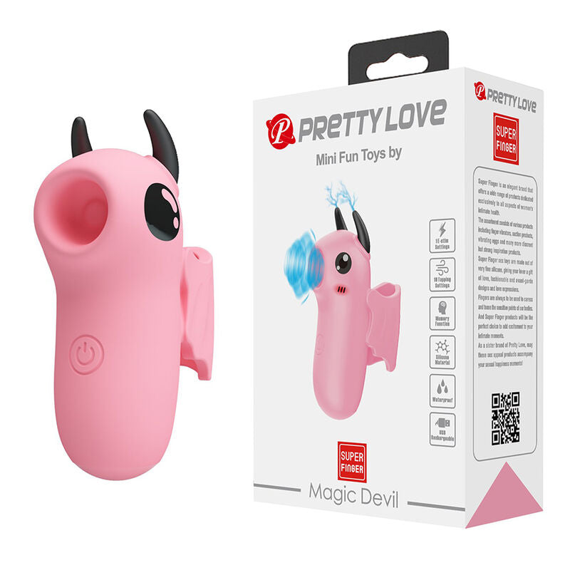 Stimulateur de Doigts Magic Devil Rose Rechargeable - Pretty Love