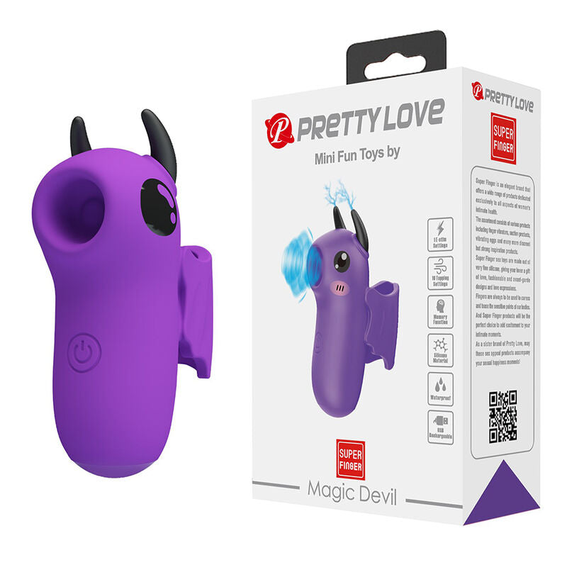 Stimulateur de Doigt Magic Devil Violet Rechargeable - Pretty Love