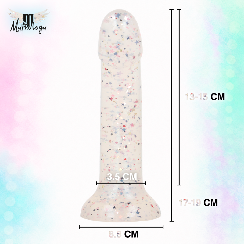 Gode Dildo Lyra 1 Silicone Fuchsia Confetti 19 cm - Mythology