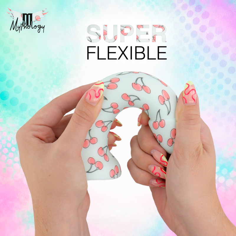 Gode Dildo Lyra 3 Silicone 17 cm Motif Cerises - Mythology