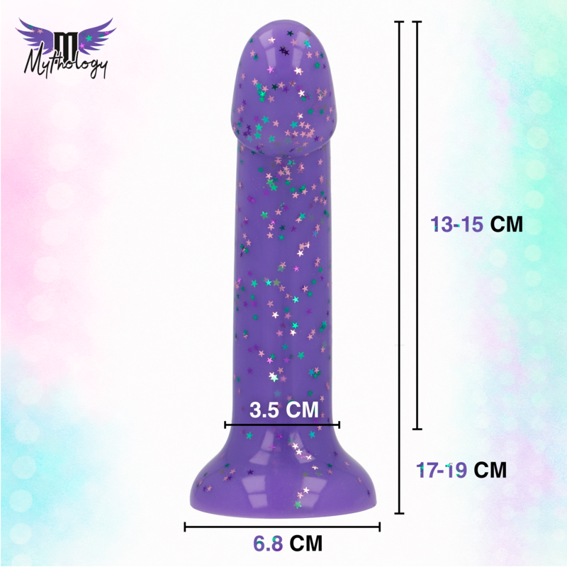 Gode Dildo Lyra Silicone Violet Moucheté 17 cm - Mythology