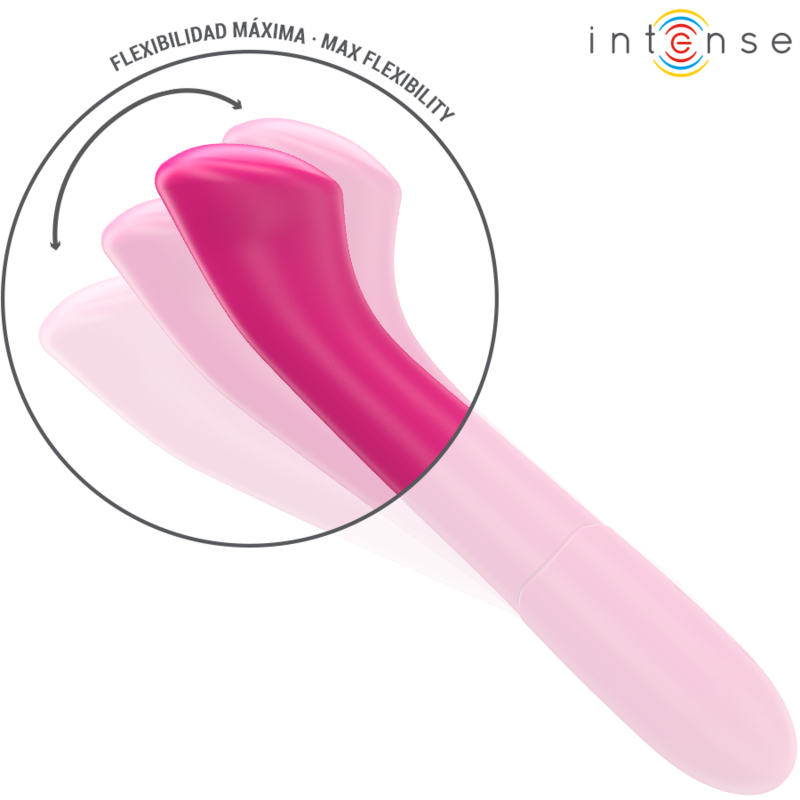 Vibromasseur Paty Flexible 19 cm 10 Vibrations Rose - Intense