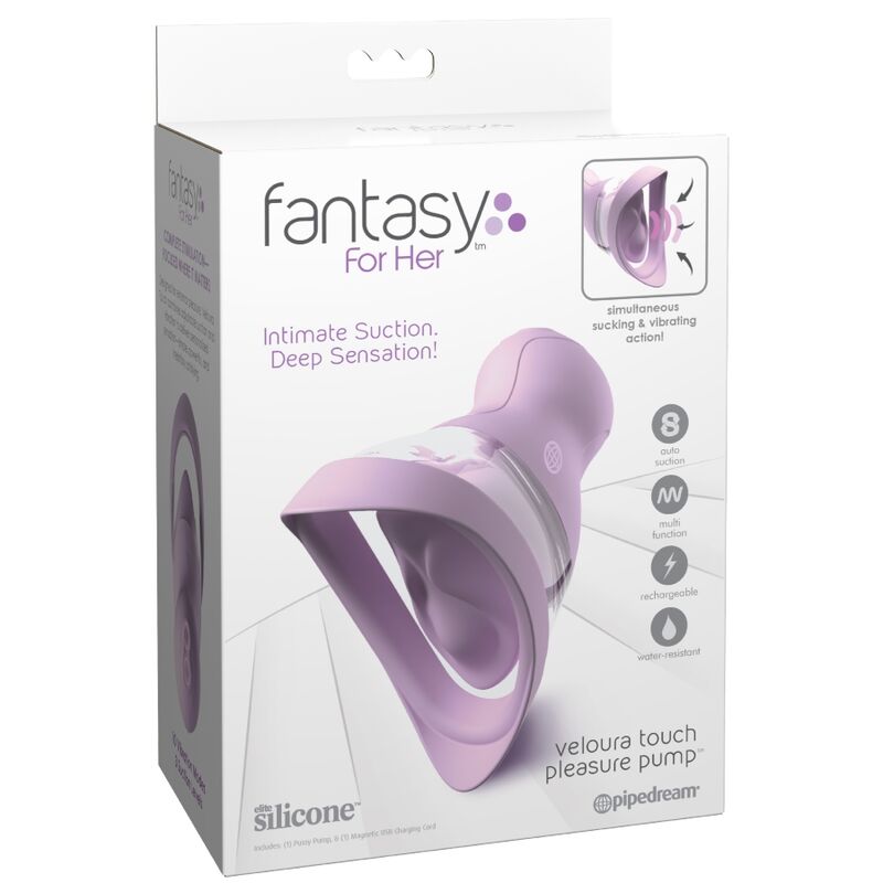 Pompe Intime Veloura Touch 3 Niveaux 10 Vibrations Violette - Fantasy For Her