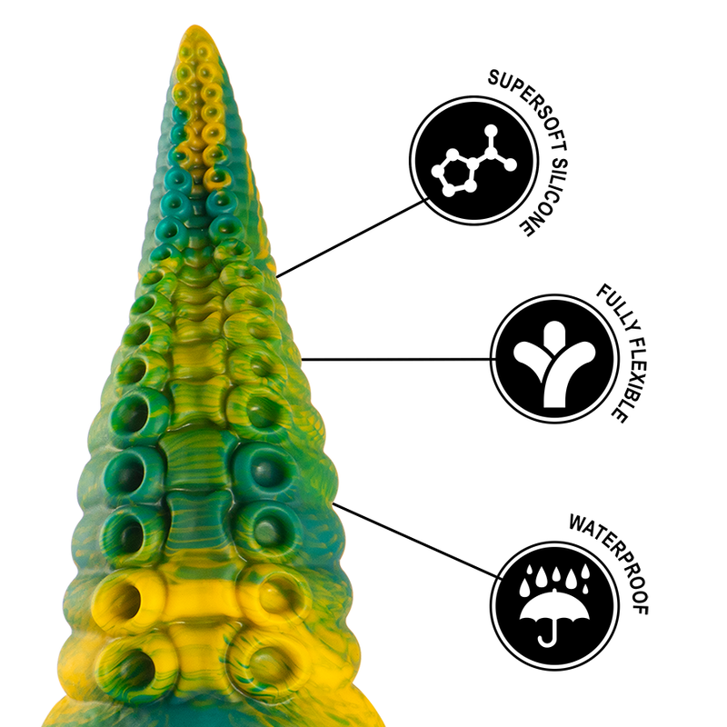 Gode Tentacule Cetus Vert Grande Taille 20,5 cm - Epic