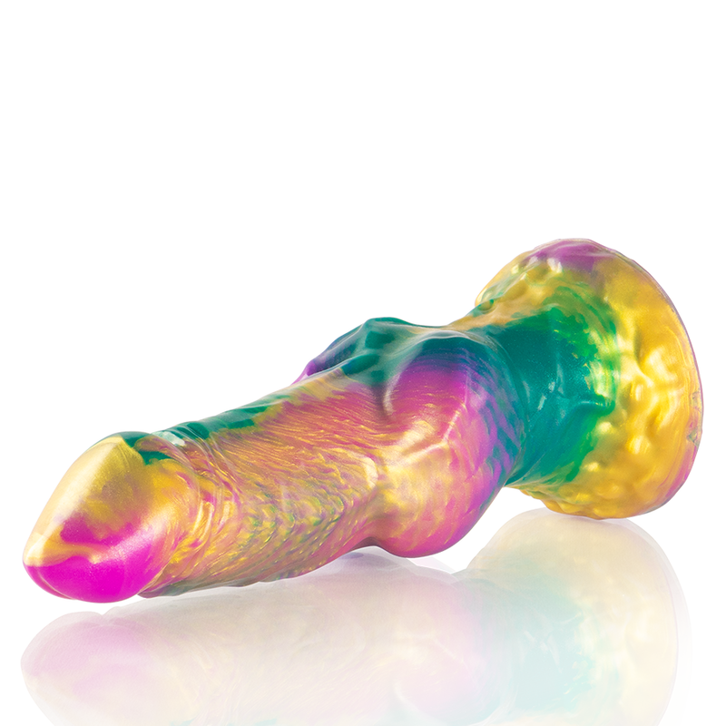 Gode Dildo Iris Arc-en-Ciel avec Testicules 22,5 cm - Epic