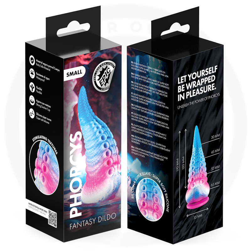 Gode Tentacules Phorcys Silicone Bleu Petite Taille - Epic