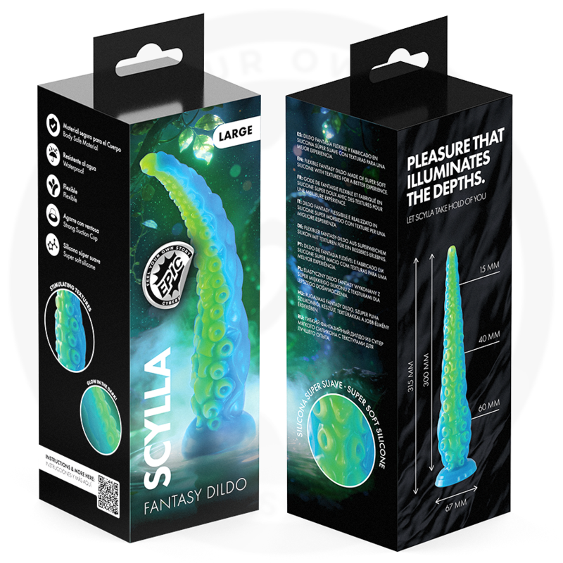 Gode Tentacules Fluorescents Scylla 31,5 cm Grande Taille - Epic