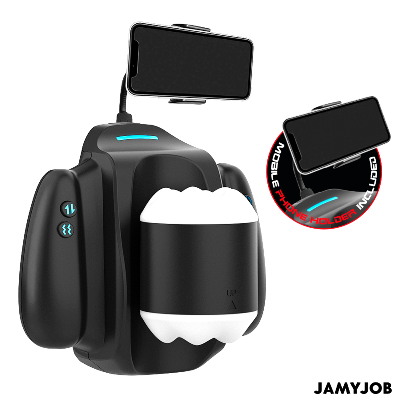 Masturbateur Automatique Play-R Vibration Support Téléphone Noir - Jamyjob
