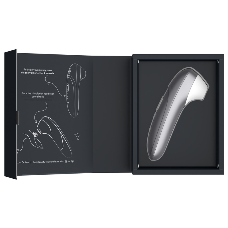WOMANIZER - STIMULATEUR CLITORIAL PRO À SUCCION 11 NIVEAUX D'INTENSITÉ GRIS ARGENTÉ