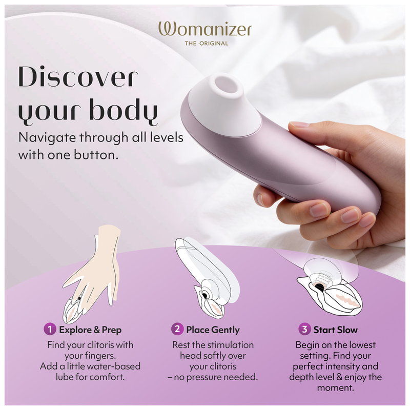 WOMANIZER - STIMULATEUR CLITORIAL PRO À SUCCION 11 NIVEAUX D'INTENSITÉ LILAS