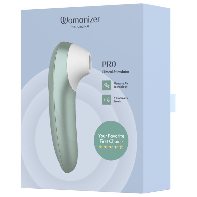 WOMANIZER - STIMULATEUR CLITORIAL PRO À SUCCION 11 NIVEAUX D'INTENSITÉ VERT SAUGE