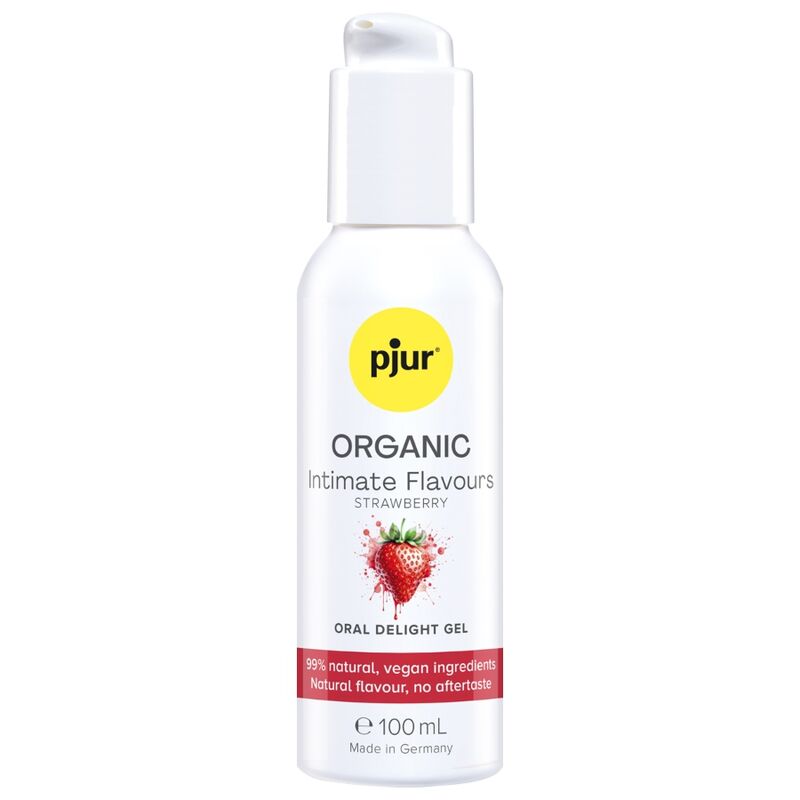PJUR - GEL DÉLICIEUX ORAL BIO POUR LES AMOUREUX À LA FRAISE 100 ML