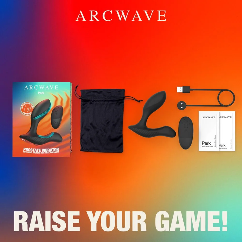 ARCWAVE - PERK MASSEUR DE PROSTATE VIBRANT À DOUBLE MOTEUR ET TÉLÉCOMMANDE NOIR