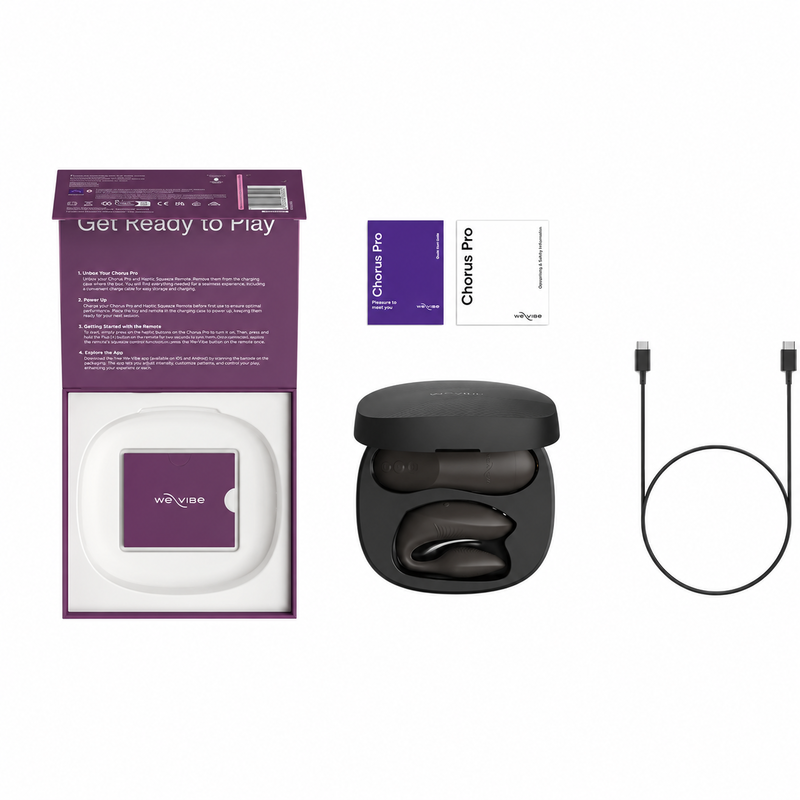 We-Vibe Chorus Pro Vibromasseur Couple Télécommandé Noir Satiné Premium