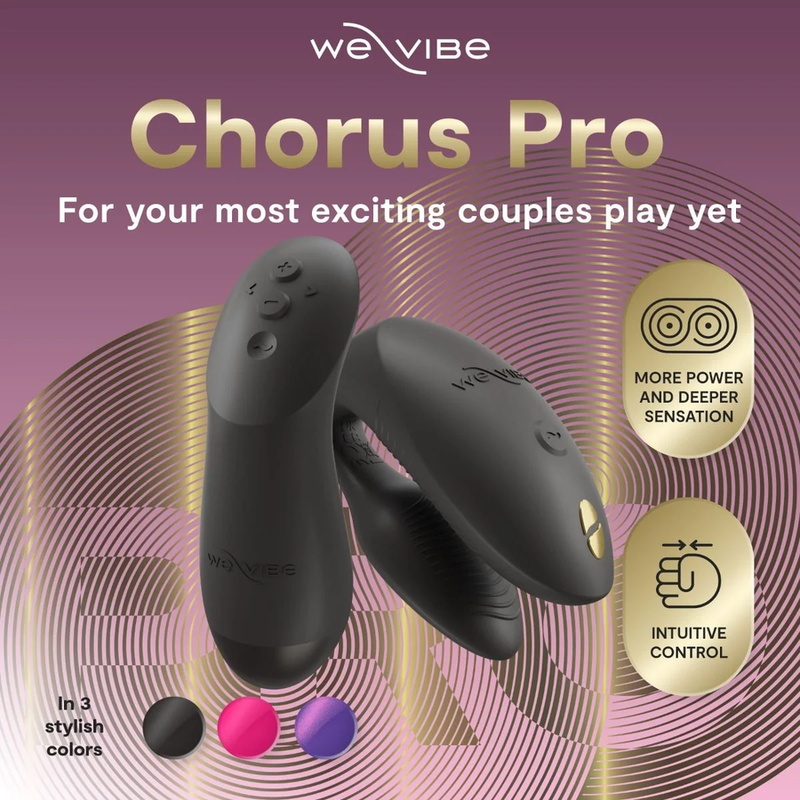 We-Vibe Chorus Pro Vibromasseur Couple Télécommandé Noir Satiné Premium