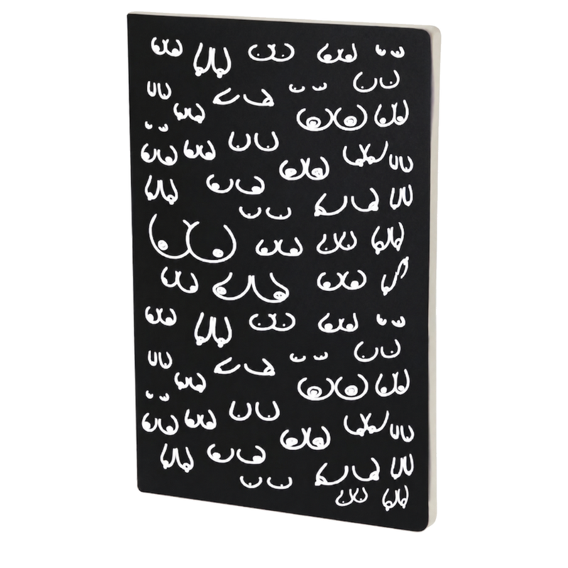 Carnet Noir Motif Seins 14x21 - Diablo Picante