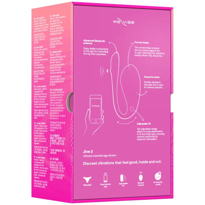WE-VIBE - JIVE 2 VIBRATEUR ŒUF PORTABLE ROSE ÉLECTRIQUE