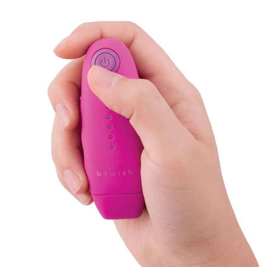 B Swish - Stimulateur Bullet avec télécommande Bnaughty Classic Unleashed - Rose