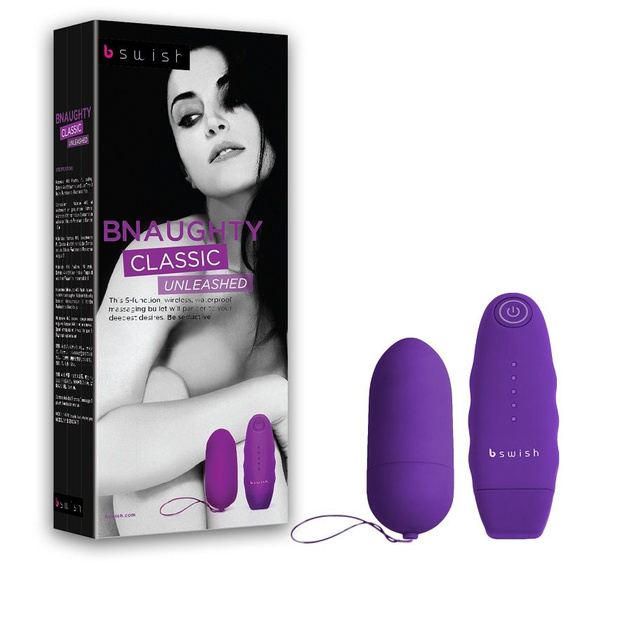 B Swish - Stimulateur Bullet avec télécommande Bnaughty Classic Unleashed - Rose