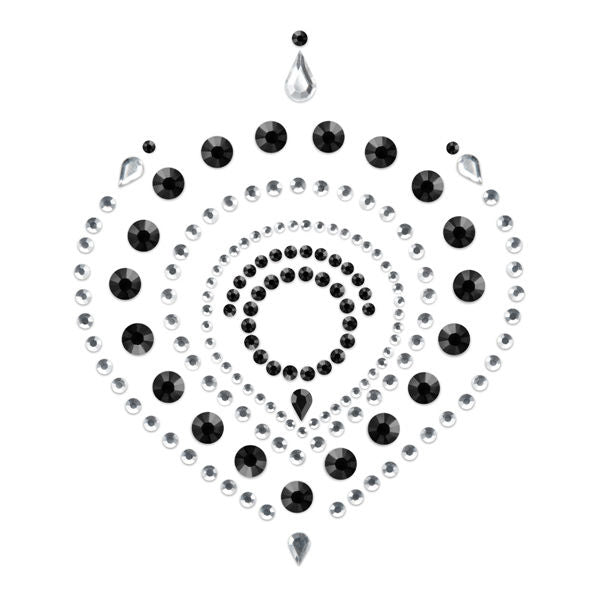 Bijoux Indiscrets - Cache Seins Flamboyant Noir & Argent