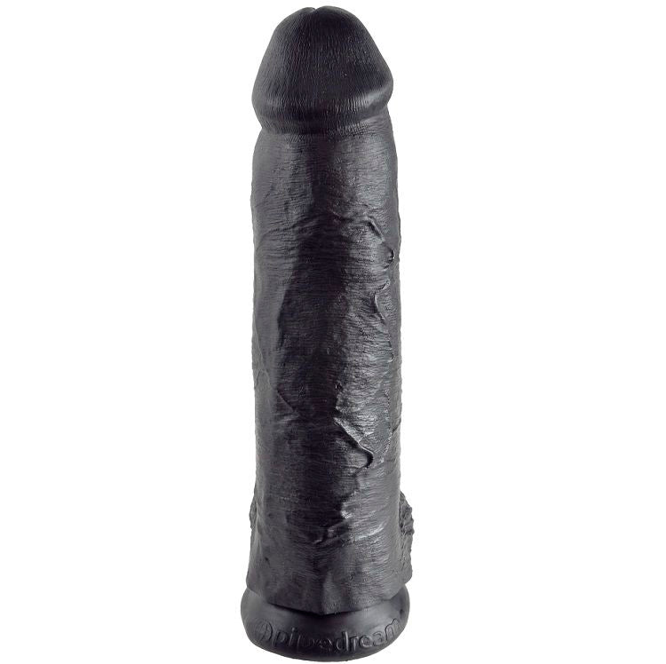 Gode Réaliste Noir avec Boules 30,48 cm - King Cock