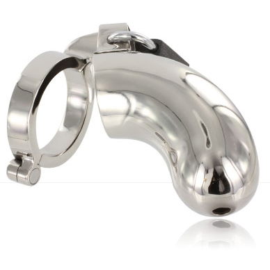 Metal Hard – Cage de chasteté pénis en acier avec anneau pour testicules
