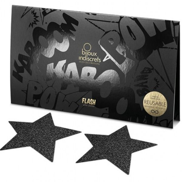 Bijoux Indiscrets – Nippies Étoile Noir – Modèle Flash
