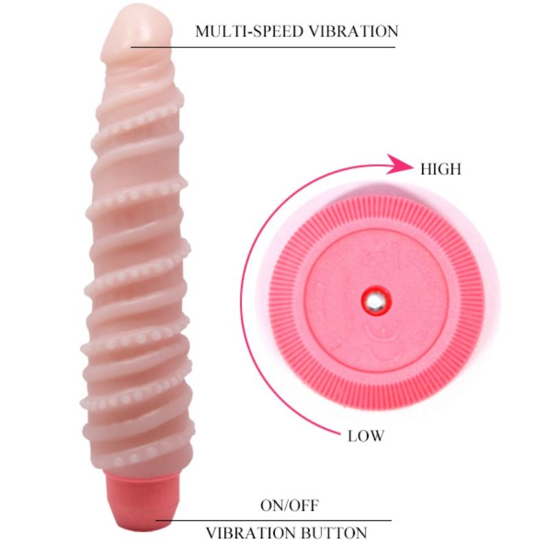Baile - Vibromasseur Ondulé Flexible et Vibrant - 19,5 cm