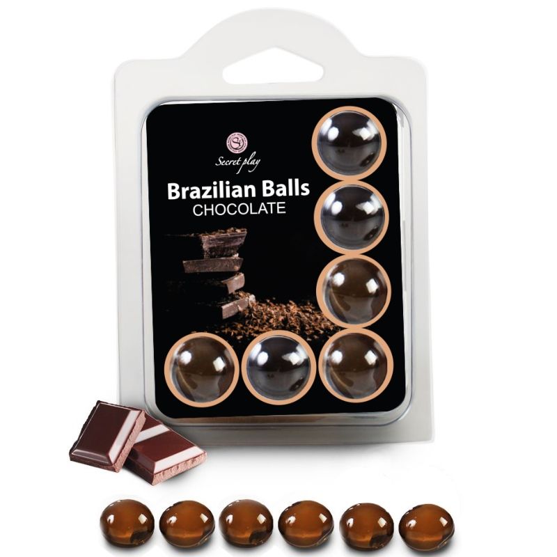 Secret Play - Boules de Massage Chocolat Brazilian Balls x6