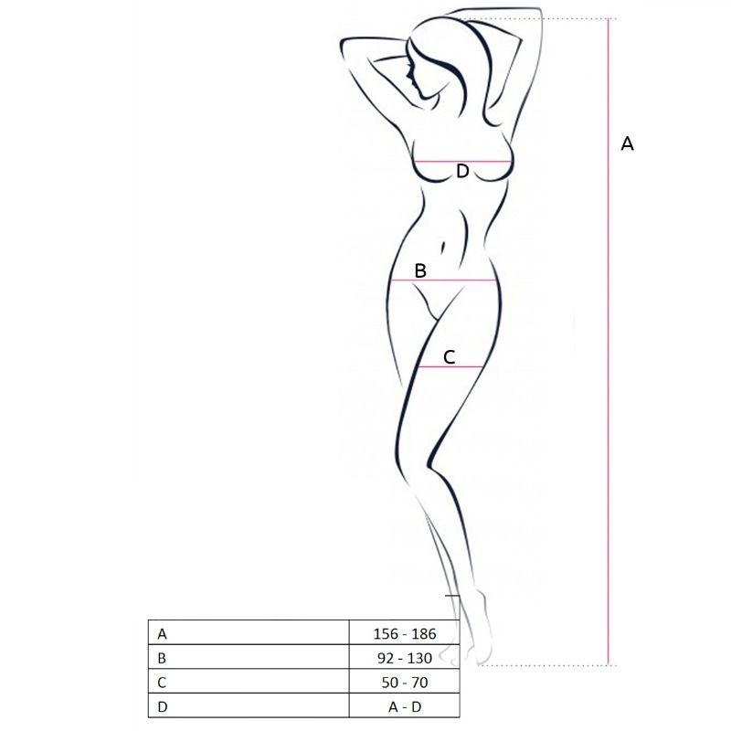 Bodystocking Résille BS050 Rouge Taille Unique - Passion