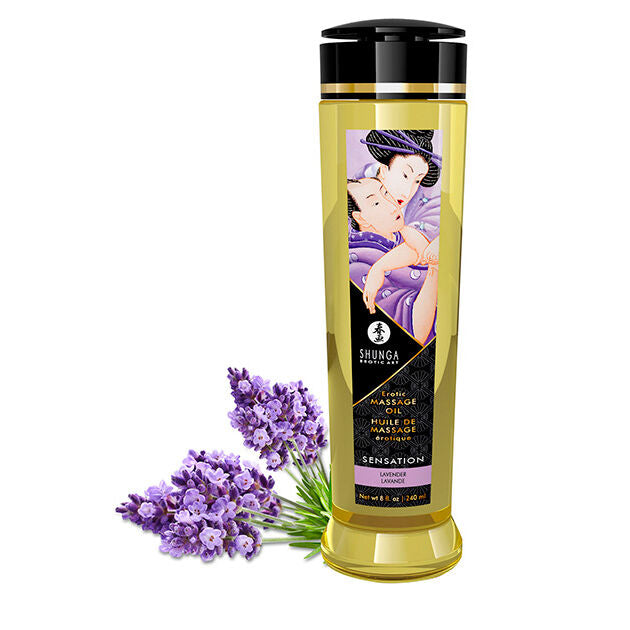 Shunga - Huile de massage érotique Lavande - 240 ml